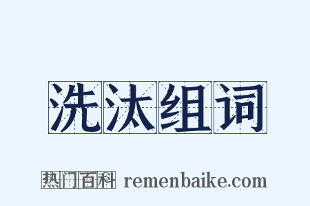 洗汰组词是什么意思的图片